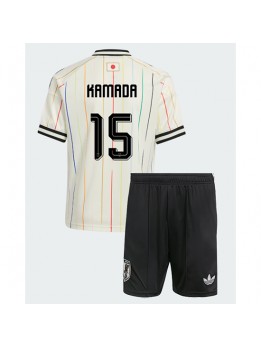 Japan Daichi Kamada #15 Auswärts Trikotsatz für Kinder WM 2026 Kurzarm (+ Kurze Hosen)